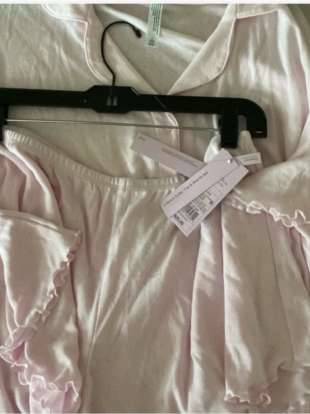 wild fable Light Pink Short Pajama Set - Button-Front Top & Shorts - Picture 4 of 5